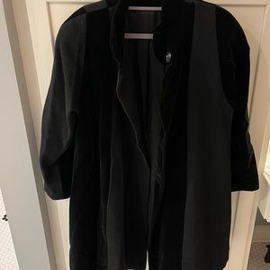 Projections velvet black long coat